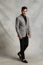 GREY CHECKERED COMBINATION SUIT 3