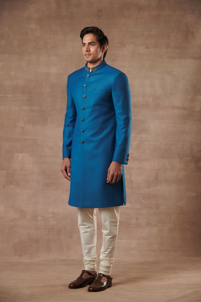 CLASSIC BLUE SHERWANI SET 2