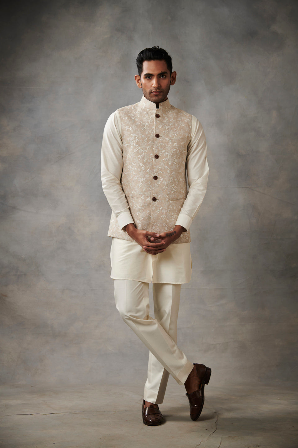 BEIGE LINEN EMBROIDERED BUNDI SET Men's Kurta Set
Kurta Pajama with Blazer
Wedding Kurta with Jacket
Ethnic Jacket for Kurta
Kurta and Nehru Jacket Combo
Formal Kurta with Coat
Designer Kurta Jacket
Kurta with Waistcoat
Traditional Kurta with Jacket
Festive Kurta Pajama with Jacket
Kurta with Blazer for Men
Elegant Kurta Jacket Set
Kurta Pajama with Nehru Jacket
Stylish Kurta with Jacket
Kurta with Overcoat
Kurta Pajama and Jacket Ensemble
Modern Kurta with Nehru Jacket
Kurta with Sherwani Jacket