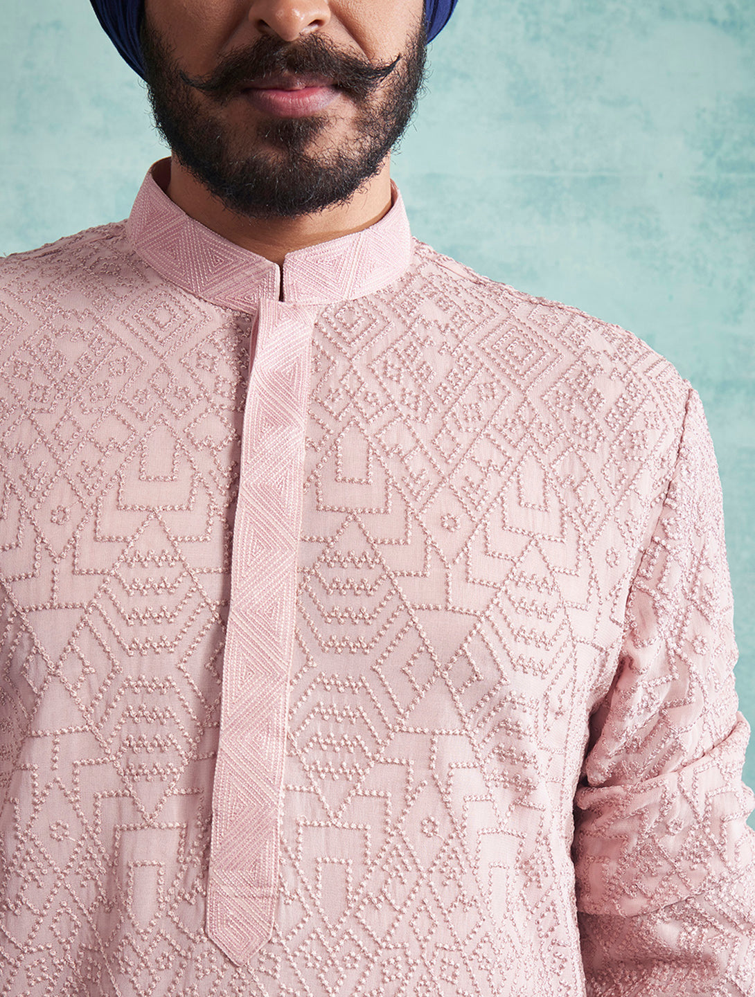 PINK EMBROIDERED KURTA SET 4