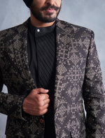 BLACK STATEMENT EMBROIDERED SUIT 4