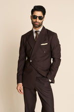 BROWN CLASSIC DOUBLE BREASTED SUIT