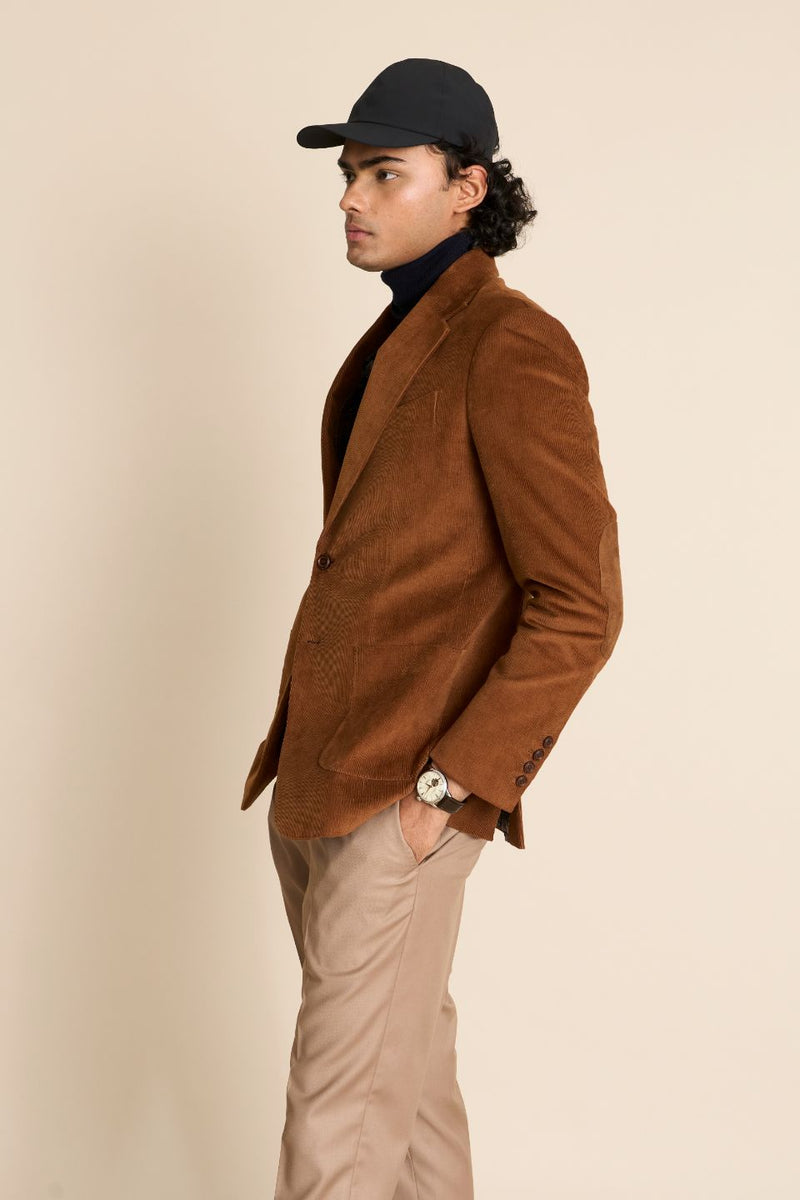 ASOS Cord Jacket in Brown for Men | Lyst