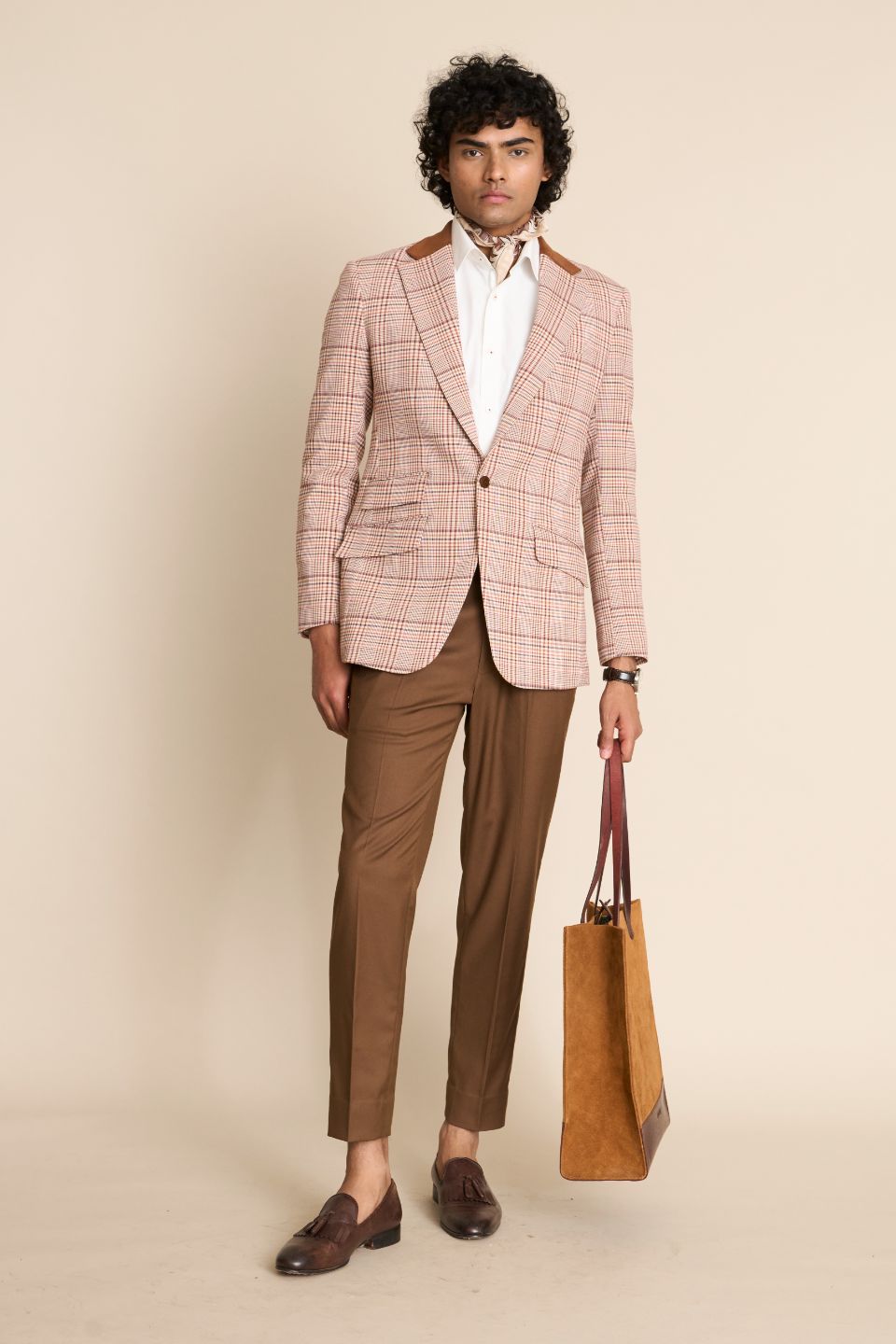 BROWN CHECK EVERYDAY BLAZER