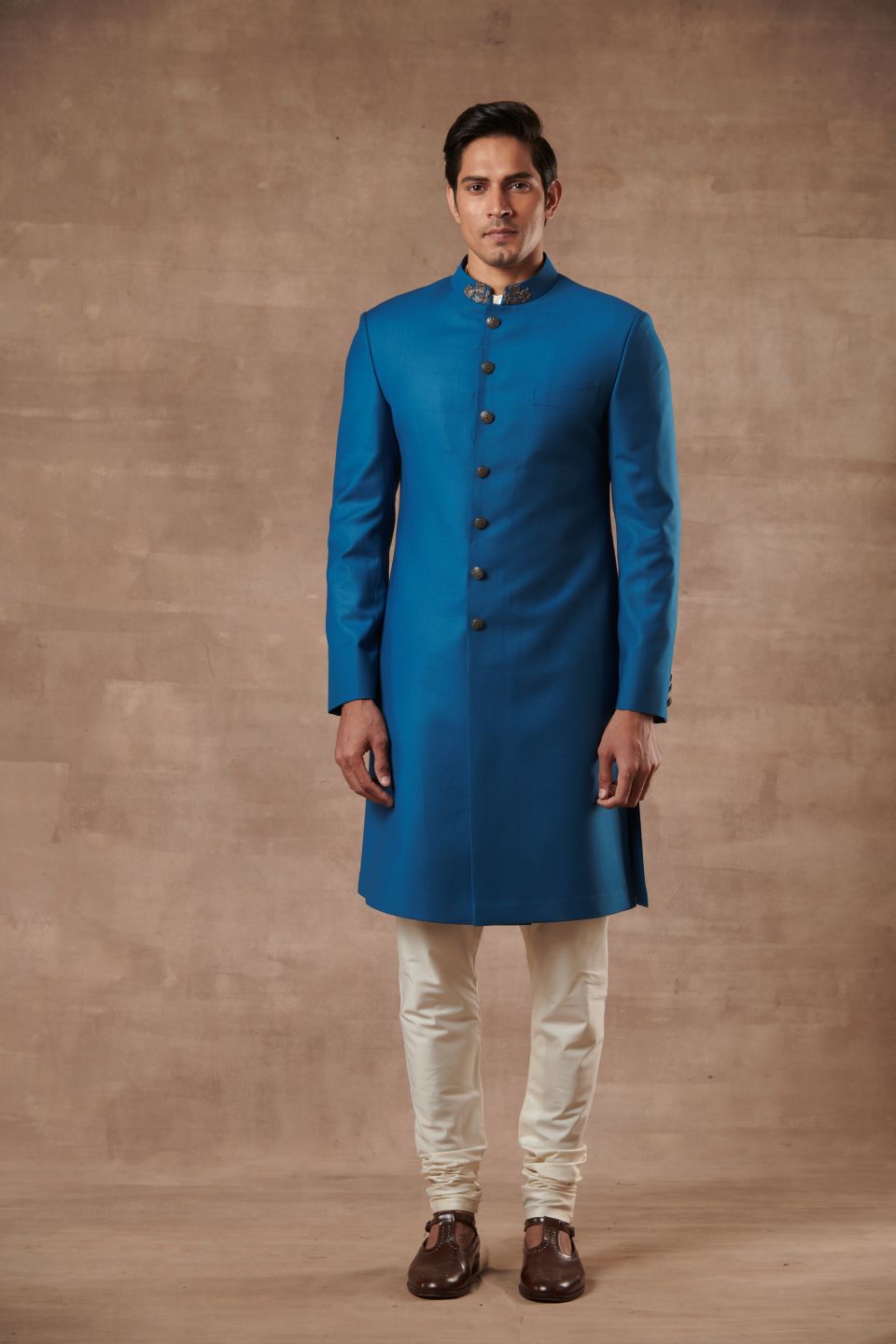 CLASSIC BLUE SHERWANI SET 1